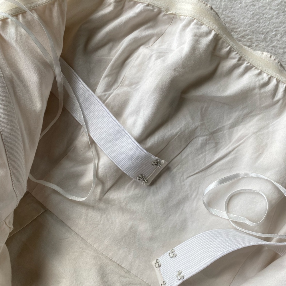 J. Crew Rugby Stripe Ginny Ivory Dress sz 0 - Picture 11 of 16